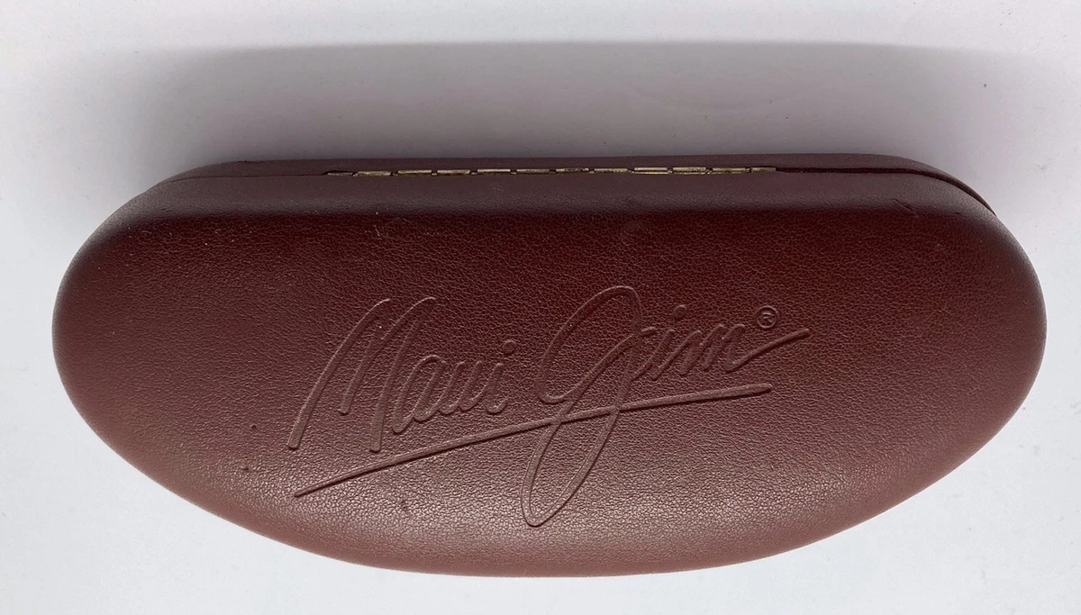 Vtg Maui Jim Eyewear Case Tan Clam Shell Hinged Small Tear Unisex MAUI JIM Shore Break Polarized Sunglasses main image 2