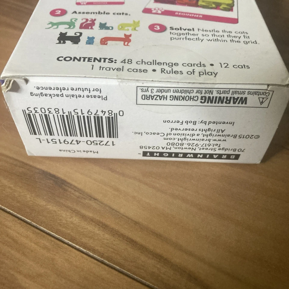 Головоломка CAT STAX The Purrfect от Brainwright - 48 головоломок, среднее состояние товара - Изображение 4 из 4