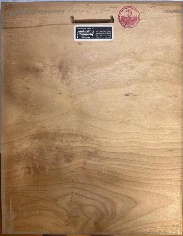 Indiana University Hoosiers IU Basketball Assembly Hall Court Floor Plaque - Image 4 of 4