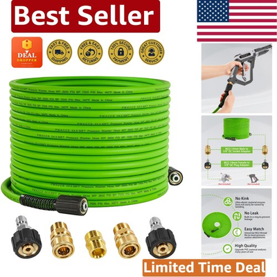 #ad PVC Pressure Washer Extension Hose 50 FT – 3600 PSI Lightweight amp; Flexible $57.19