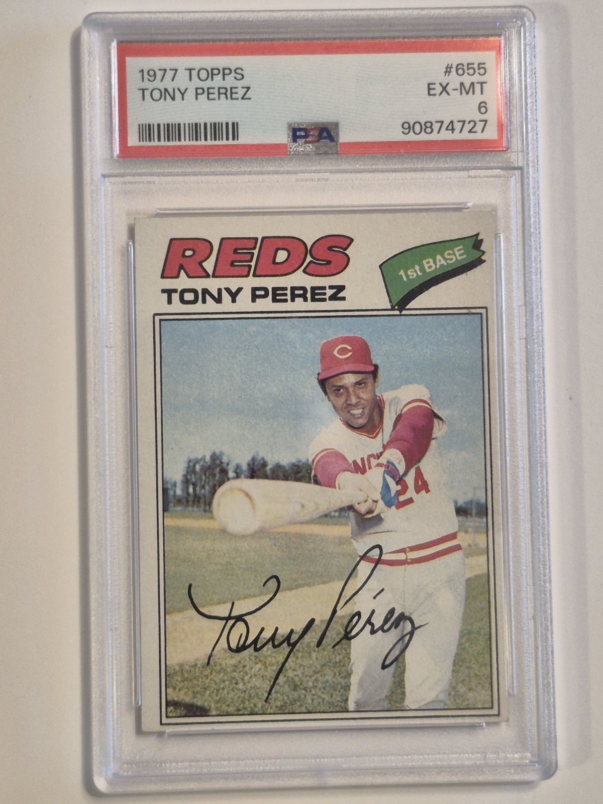 Tony Perez 1977 Topps #655 PSA 6 EX-MT Cincinnati Reds