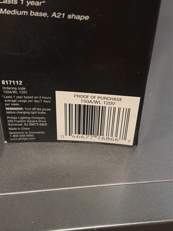 Philips DuraMax 3 Way 50/100/150 Watt Light Bulb A21 - Image 3 of 3