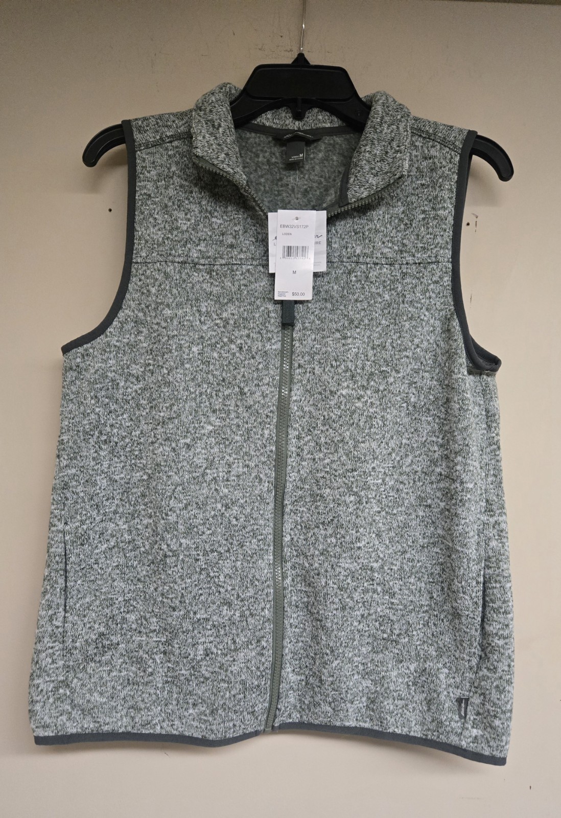 Eddie Bauer Womens Full Zip Vest Medium New With Tags Green