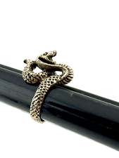 Vintage Sterling Silver Snake Cobra Reptilian Biker Ring Size 6.25