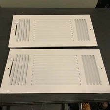 New  White HART & COOLEY (2 PACK) Air Vent Interlocking Valve 14"x6"