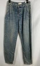 Jeans donna We The Free Heartland larghi pegged blu lavaggio acido nuovi con etichette campione taglia 26