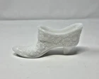 RARE Vintage Fenton White Milk Glass Daisy Button Cute Slipper Shoe