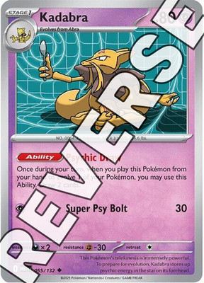 Kadabra 055/132 Me01: Mega Evolution Reverse Holo - Pokemon TCG - NM