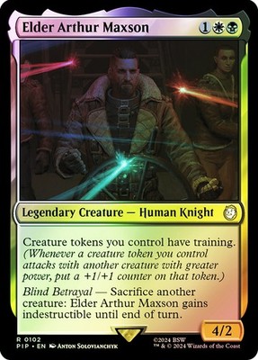 MTG FOIL Elder Arthur Maxson  - Fallout Commander #102