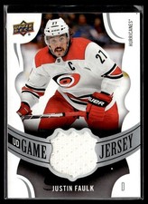 2018-19 Upper Deck UD Game Jersey Patches Justin Faulk Carolina Hurricanes