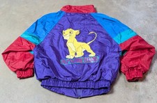Vintage Disney The Lion King 90s Youth 7 Windbreaker Jacket Simba Future King