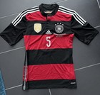 Adidas Mats Hummels DFB Deutschland 2014 Away Trikot 4 STERNE rot schwarz Sz. M