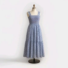 Mille Garden Midi Dress In Condesa Floral with Pockets Pure Cotton MSRP $423