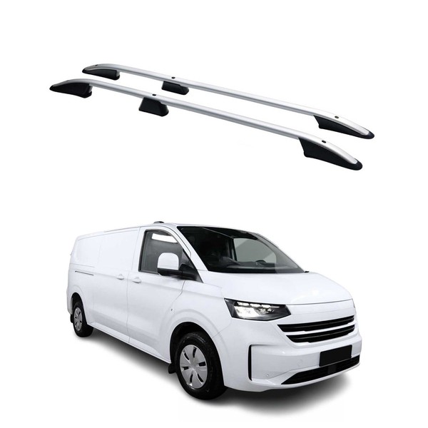 Dachreling RelingträGer FüR VW Transporter T7 2023-2026 L2 Langer Silber Alu 2X-image