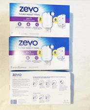 Zevo Flying Insect Trap Starter Kit 2 Devices + 6 Cartridges, 3 Available.