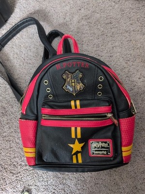 Harry Potter Hogwarts Faux Leather Backpack Crossbody Tote Bag Purse Red Black Harry Potter Hogwarts with Envelope Faux Leather Red Mini  main image 2