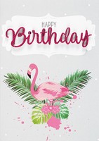 Geburtstag - Lettering - GlüCkwunschkarte Mit Applikation Im Format 11,5X17Cm Mi