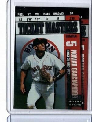 1998 Leaf Rookies & Stars Ticket Masters 385/2500 Nomar Garciaparra Mo Vaughn