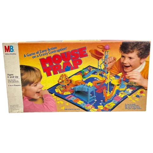 Mouse Trap Board Game Complete 1986 Milton Bradley Classic Retro w/Box Vintage
