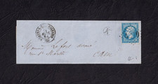 [Marcophilie] - Villers-Bocage / Caen / Cahagnes / Boîte Rurale K - 1864 - TBE