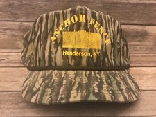 Vintage Anchor Fence Henderson Kentucky KY Mens Camouflage Trucker Hat Snapback