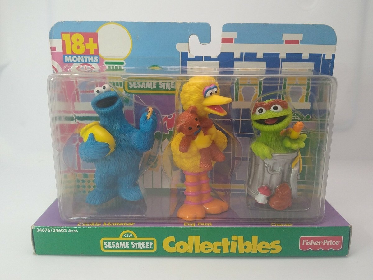 SESAME STREET Collectibles Figures Set COOKIE MONSTER, BIG BIRD