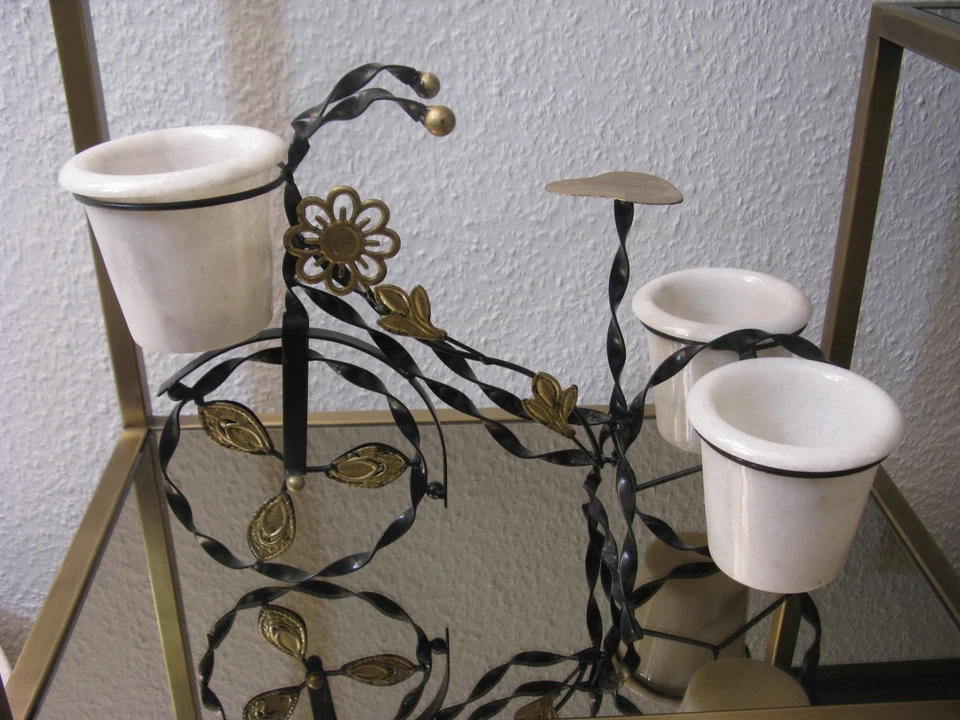 Blumenständer mit 3 Töpfen Fahrrad MANUFAKTURWARE neu - Bild 3 von 4