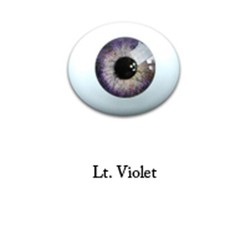 Dollmore BJD 10mm Oval Real Type PaperWeight Glass Eyes - Lt Violet Real Type 