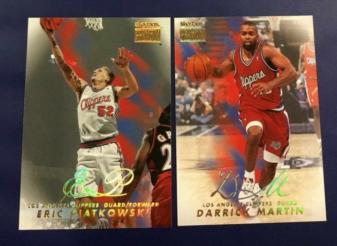 1998-99 Skybox Premium #167 #183 DARRICK MARTIN & ERIC PIATKOWSKI Lot 2 Clippers