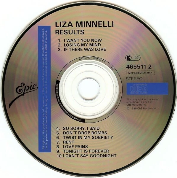 Liza Minnelli - Results, CD - Bild 3 von 4