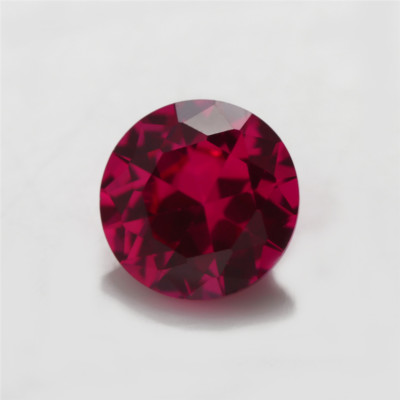 500pcs 0.8~10.0mm Round Shape Red Synthetic Ruby Corundum Machine Cut Stone