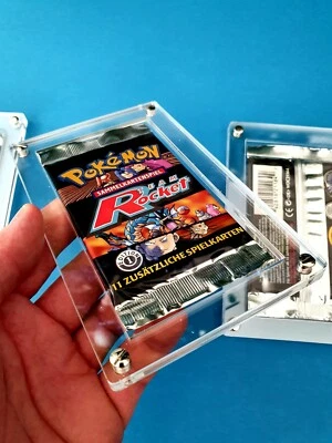 1 carcasa protectora acrílica Pokemon Booster Case protection p. B. Base primera edición
