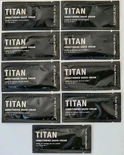 (9) Pure Romance Coochy Conditioning Shave Cream Titan Sample Packs 1.8 fl oz