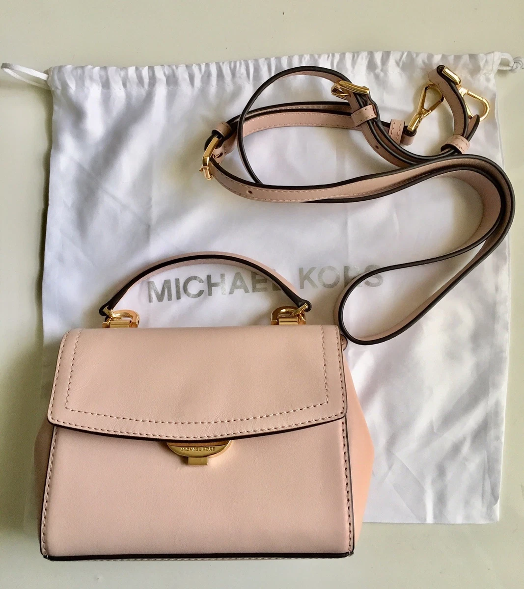 Michael Michael Kors Ava Extra-Small Leather Crossbody Light Pink