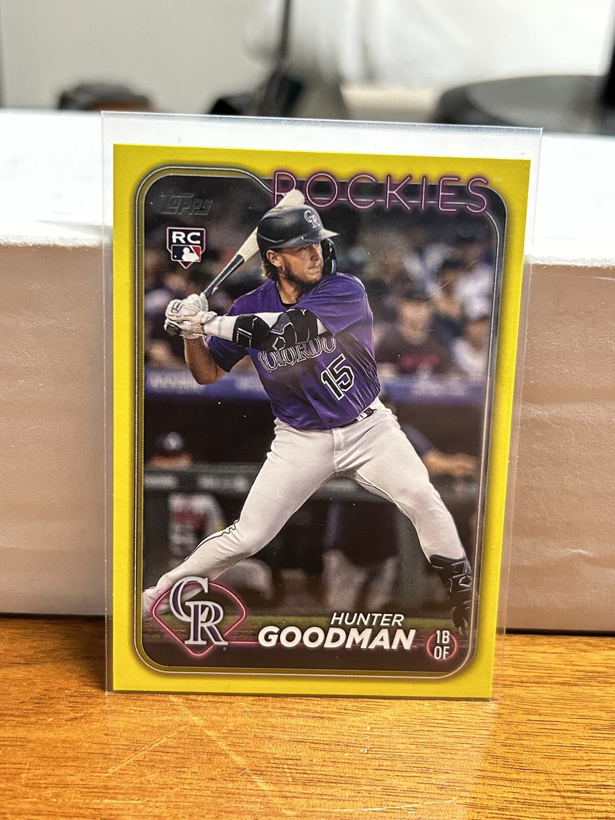2024 Topps Series 2 Hunter Goodman RC Yellow Parallel #432 Rockies