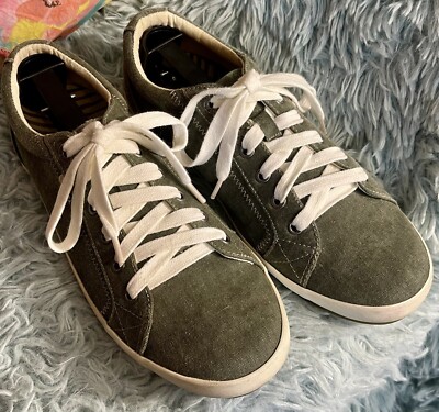 TAOS Star KHAKI Casual Canvas Low Top Lace Up Sneakers Sz9.5 