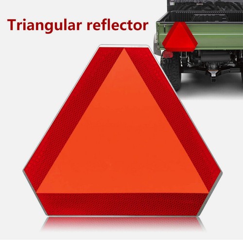 Car Slow Moving Vehicle Sign Reflective Tape Safety Triangle Orange Sticker New