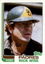 1982 Topps Rick Wise #330 San Diego Padres
