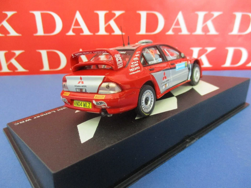 Die cast 1/43 Modellino Auto Mitsubishi Lancer WRC Rally Svezia 2005 H.Rovanpera - Immagine 3 di 4