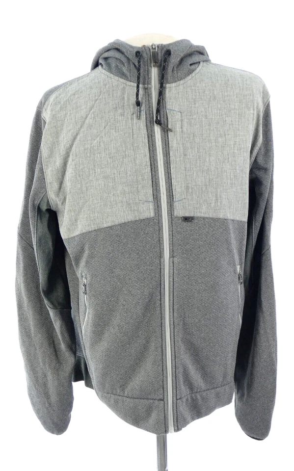 Oakley Jacket Top Hoodie Slim Fit Sweatshirt Grey Colour Block  Zip Size XL