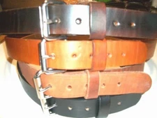 WORK BELT  S.S ROLLER BUCKLE AMISH LEATHER MEN WOMEN TOOL HOLSTER 1.1/4" W