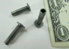 Lot 100 Plain Steel Truss Head Semi-Tubular Rivet 3/16" x 3/4" Long / 5/8" Grip
