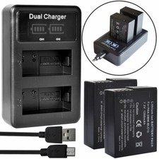 2X DMW-BLC12 Battery +Charger for Panasonic Lumix DMC-G7 DMC-GX8 DMC-G85 DMC-GH2