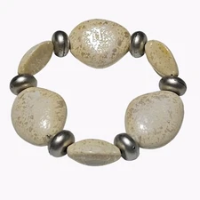Boho Rock Beaded Stretch Bracelet Statement Nature Fashion Jewelry Women