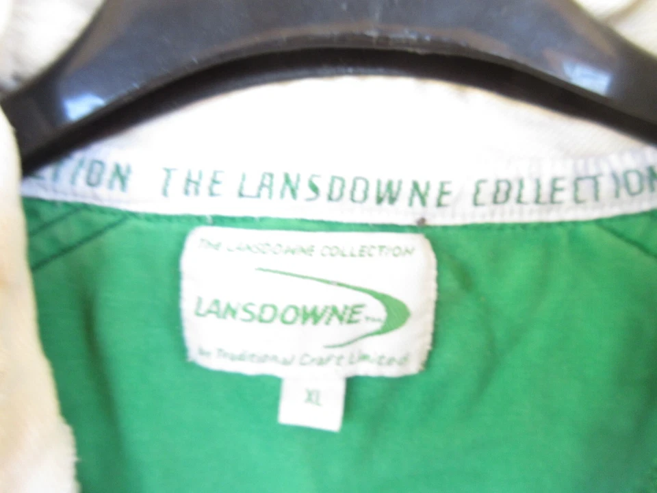 Maillot rugby IRLANDE IRELAND vintage shirt LANSDOWNE damier coton jersey M - Photo 3/4