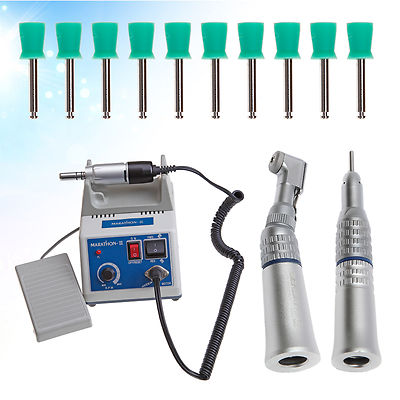 Dental Lab Marathon Polisher Electric Micromotor & Contra angle Prophy Cups GIFT