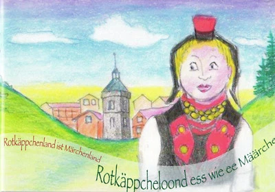 CLEVER-DEKO Kinderbüchlein Rotkäppchen SCHWALM schwälmerisch Rotkäppcheloond Kinderbuch