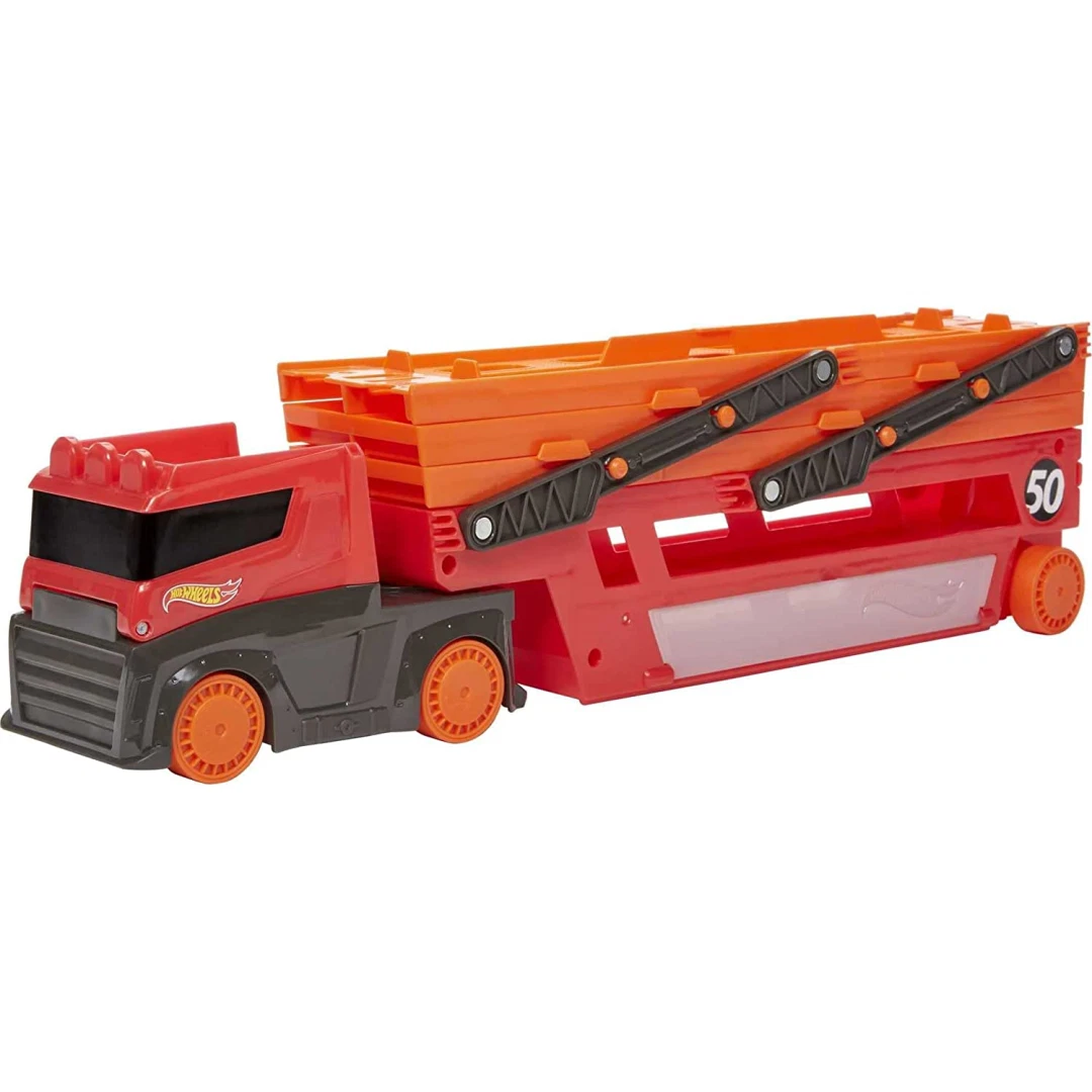 Argos hot wheels mega top hauler