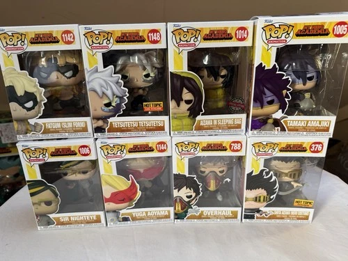Funko Pop! Animation MHA-lot Of 8 Hot Topic 1152 1148,1014,1005, 1005 1144,788,