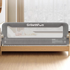 Foldable Bed Rail for Toddlers, 71In Reinforced Carbon Steel Frame Connectors, B